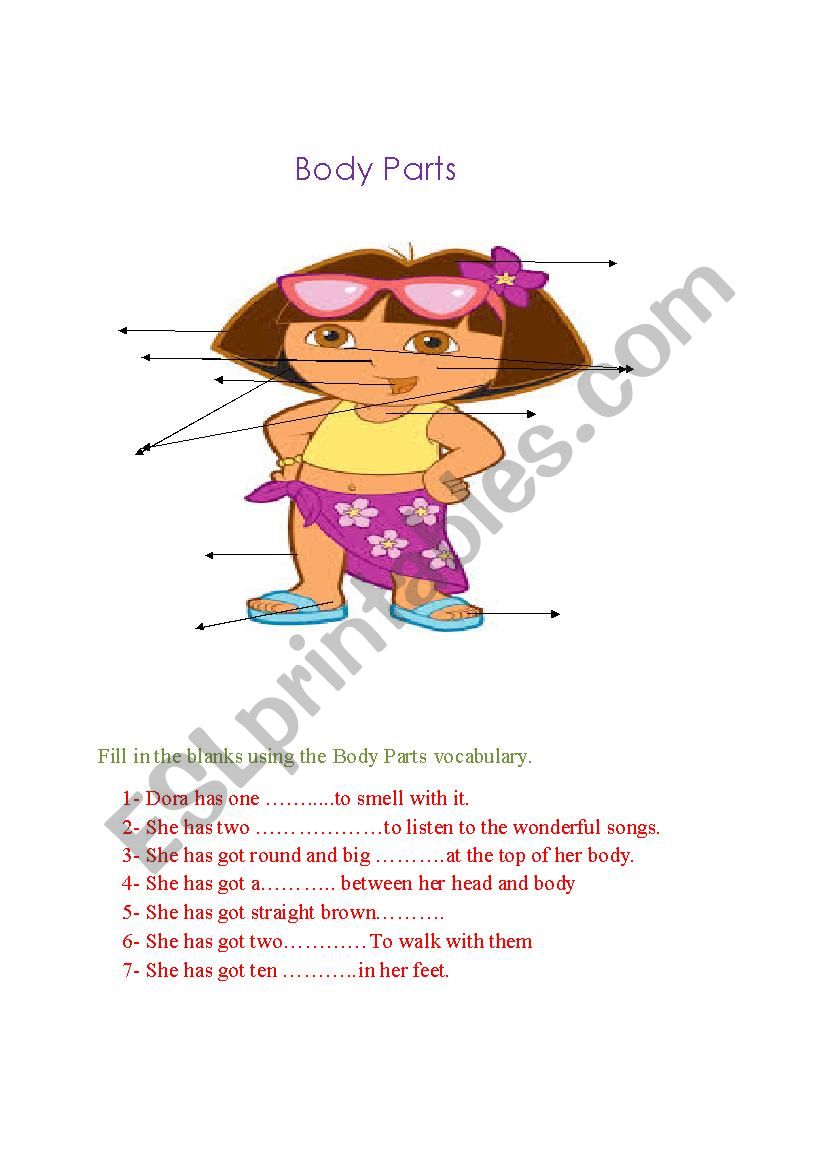 Body Parts worksheet