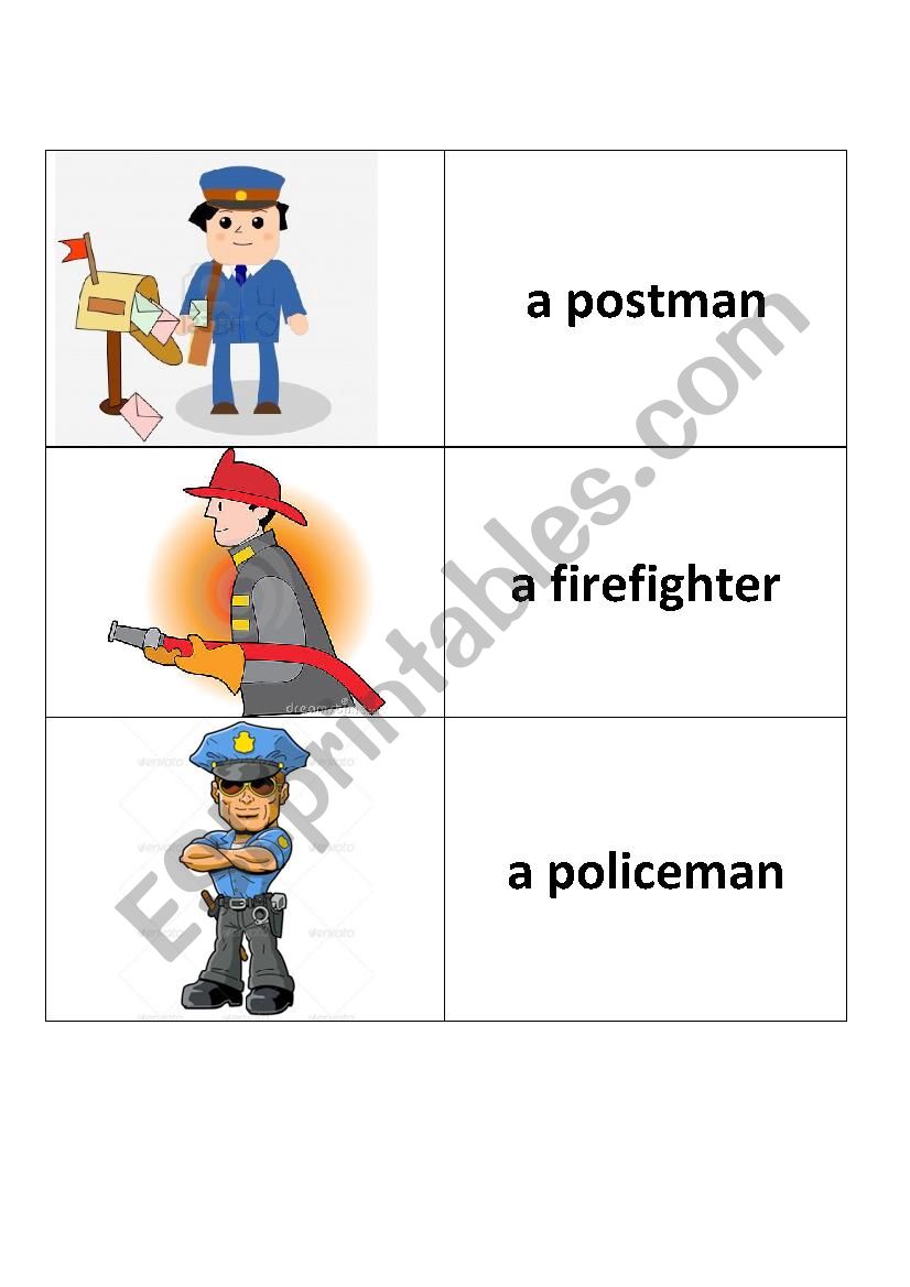 Jobs_Flashcards worksheet