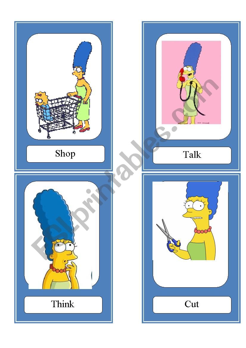 The Simpsons Flashcards worksheet