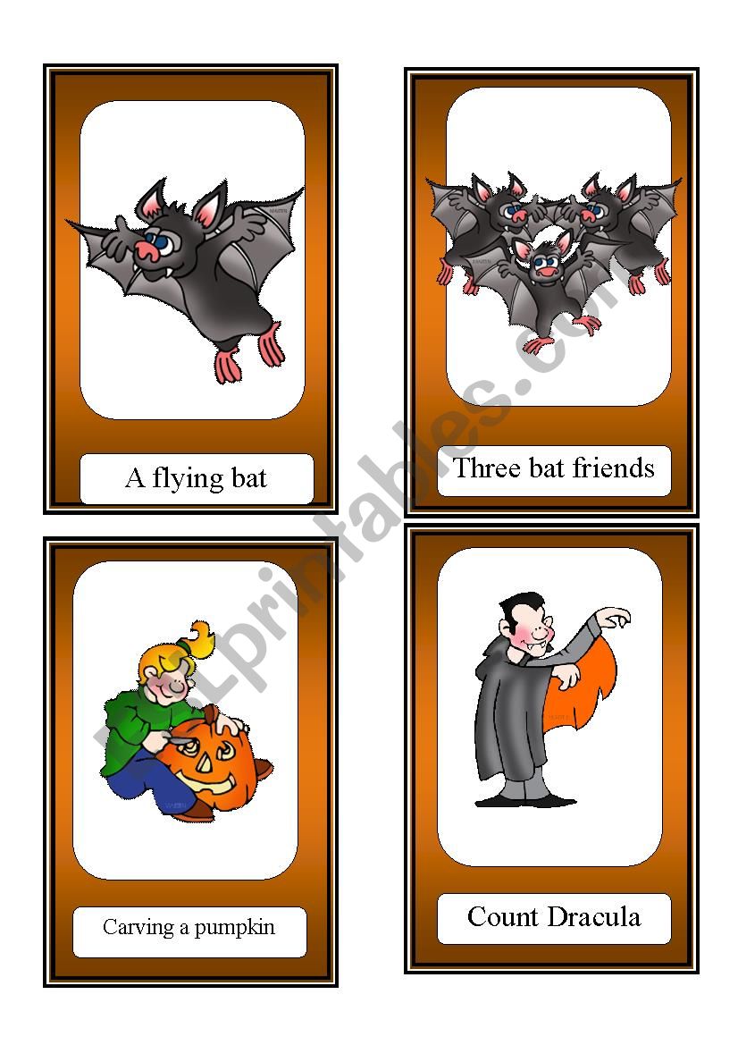Halloween Flash Cards worksheet