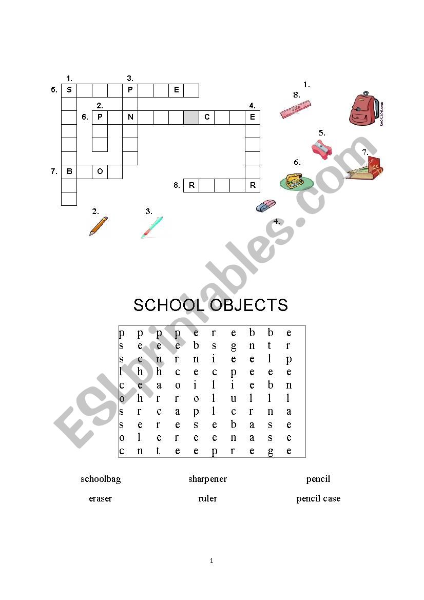 My school  worksheet
