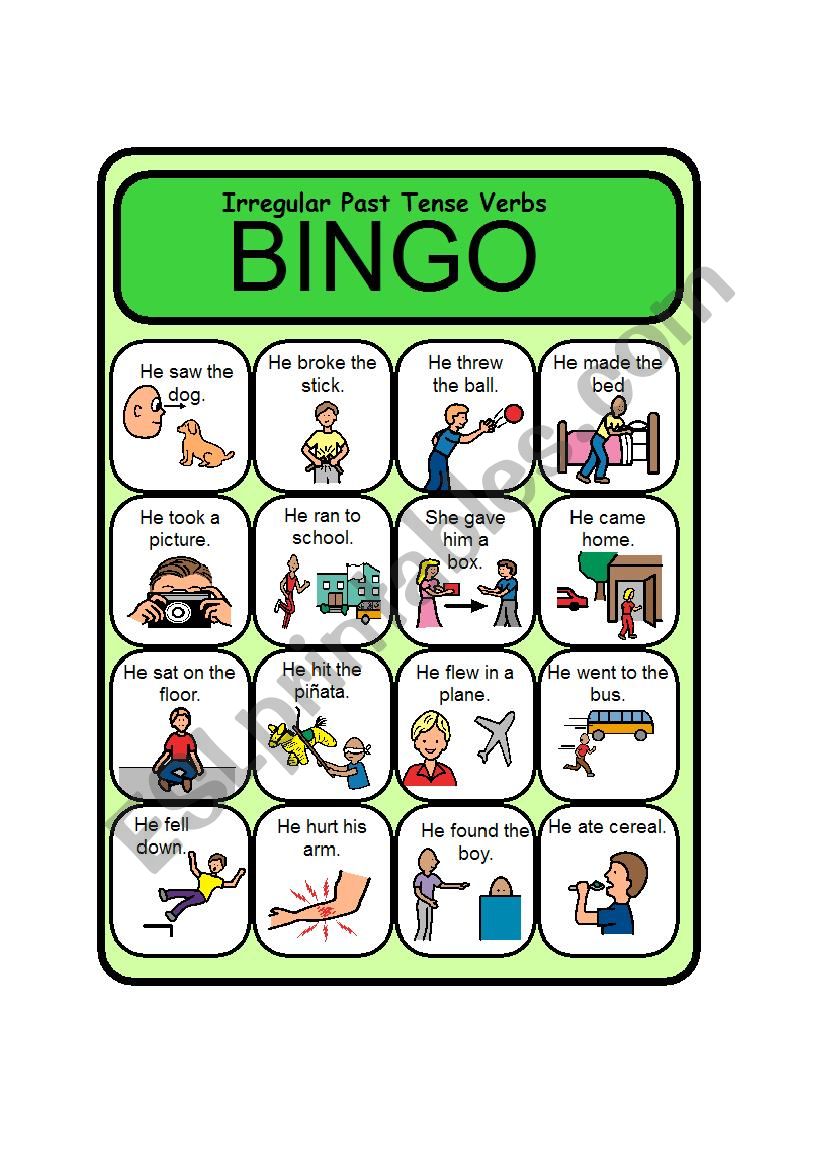 English Irregular Verbs Bingo Cards💎 Descubra a emoção do jogo com jogos slot