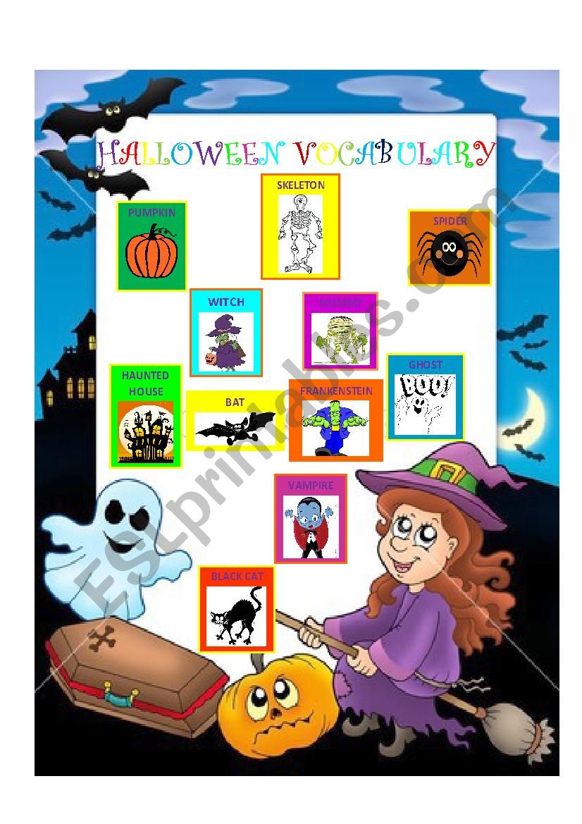 HALLOWEEN VOCABULARY worksheet