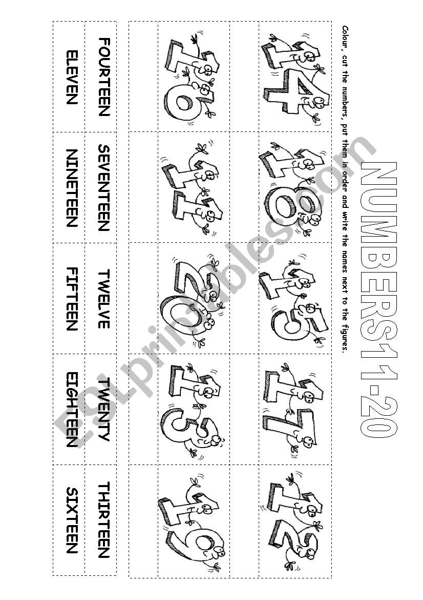 numbers worksheet