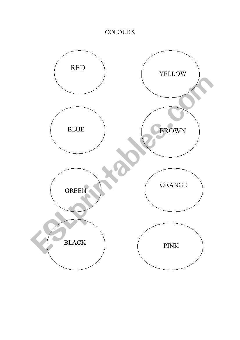 COLOURS worksheet