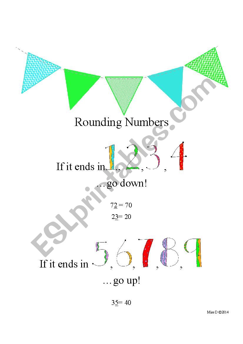 Rounding Poster worksheet