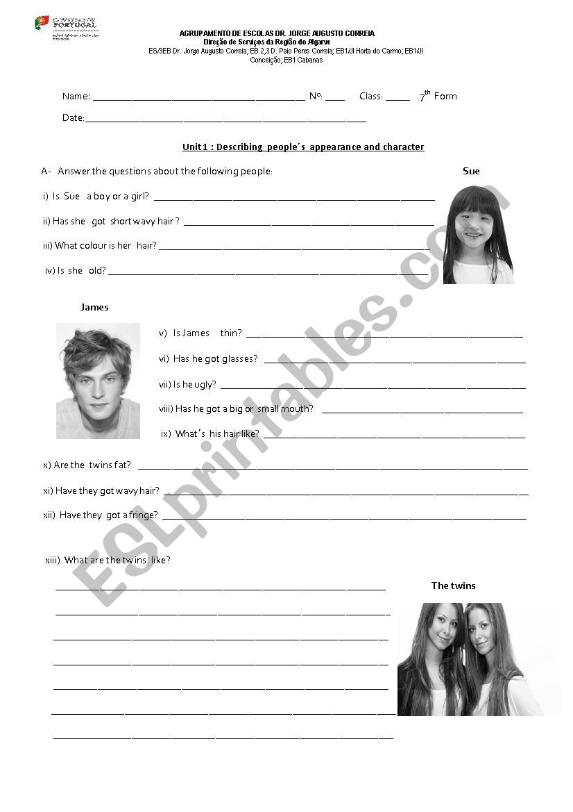 Describing peopleÂ´s appearance and personality