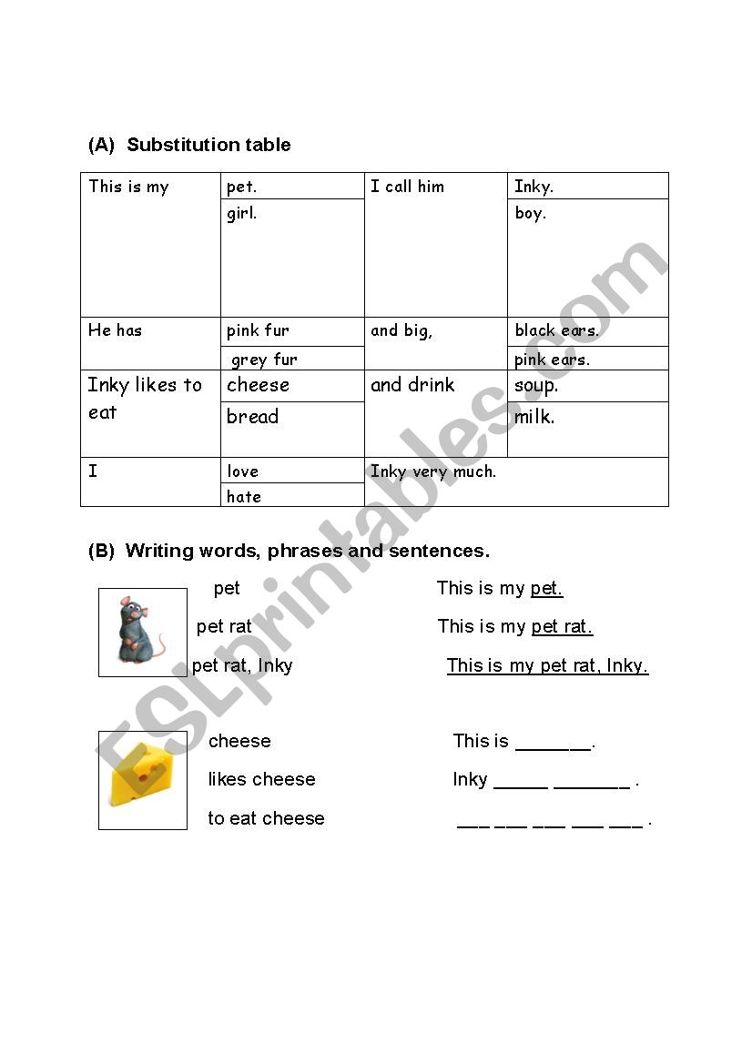 rebus writing worksheet