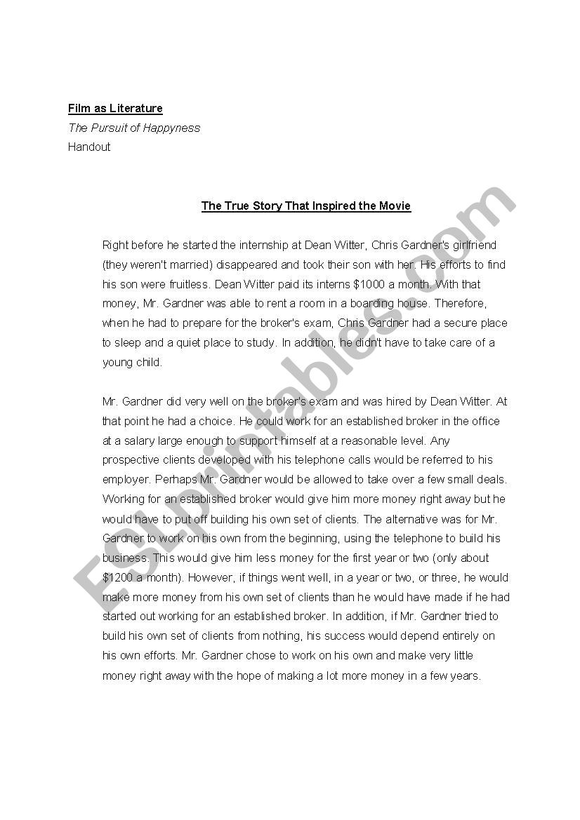 POH worksheet
