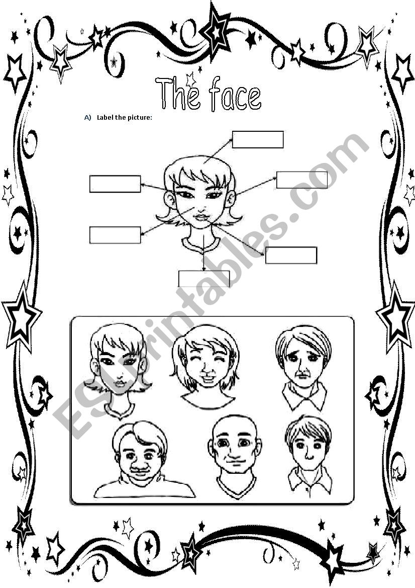 The face worksheet