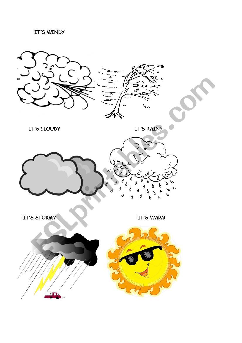What´s the weather like today? - ESL worksheet by Sheyla23
