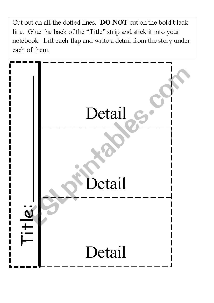 Details Foldable worksheet