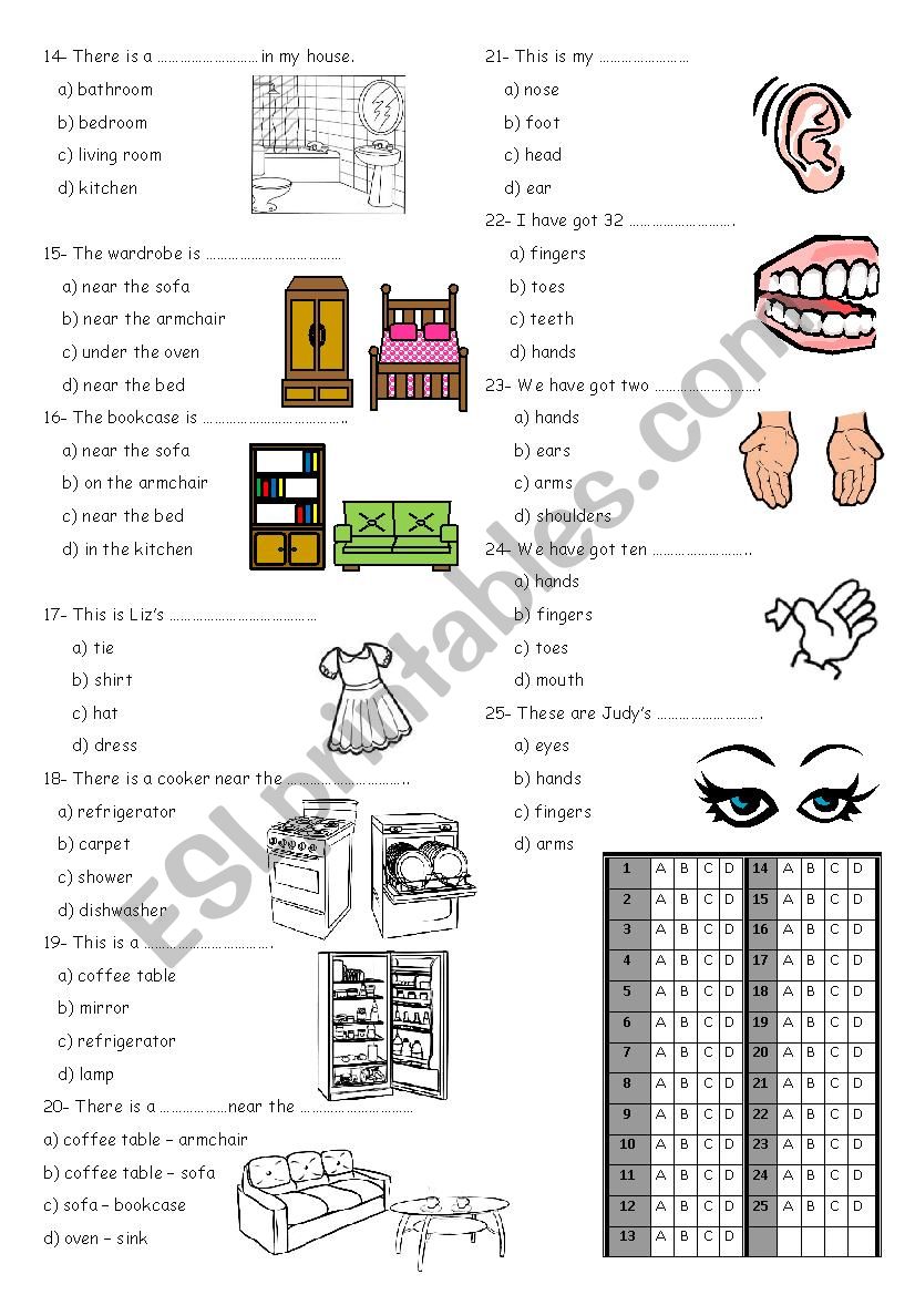 CHILDREN EXAM worksheet