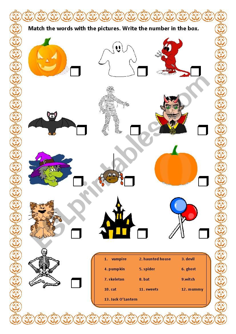 Halloween  worksheet