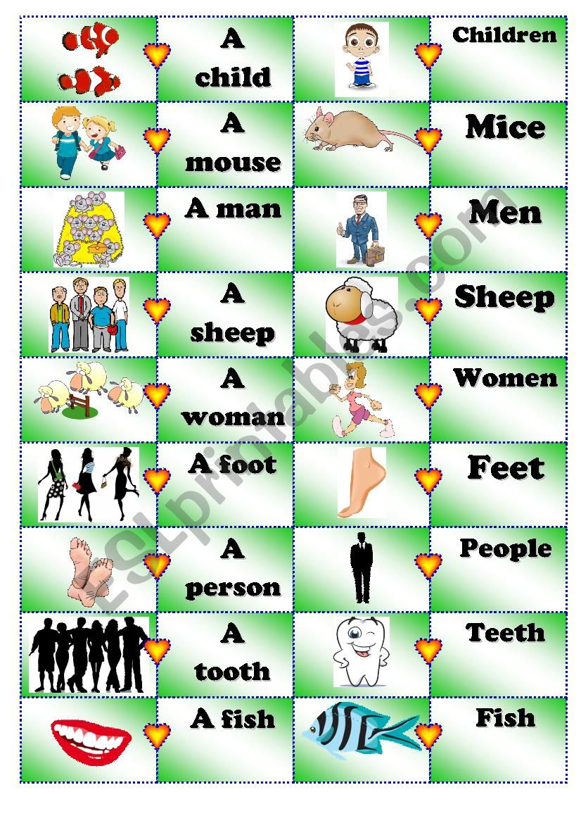 irregular plural nouns worksheet