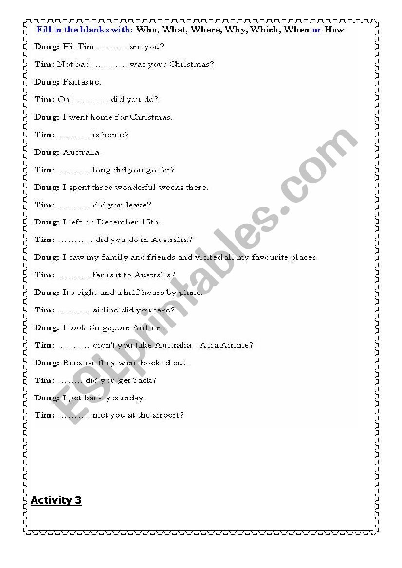 Consolidation 1st year worksheet