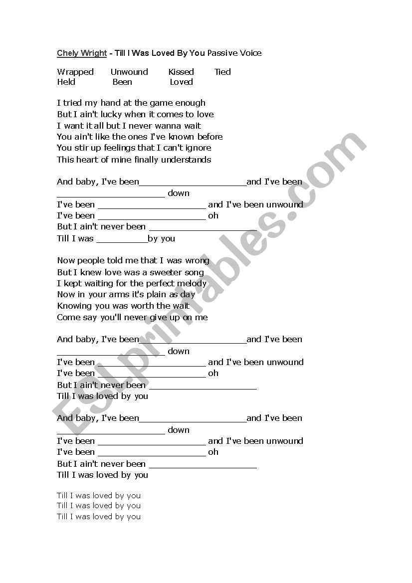 Passive Voice  worksheet