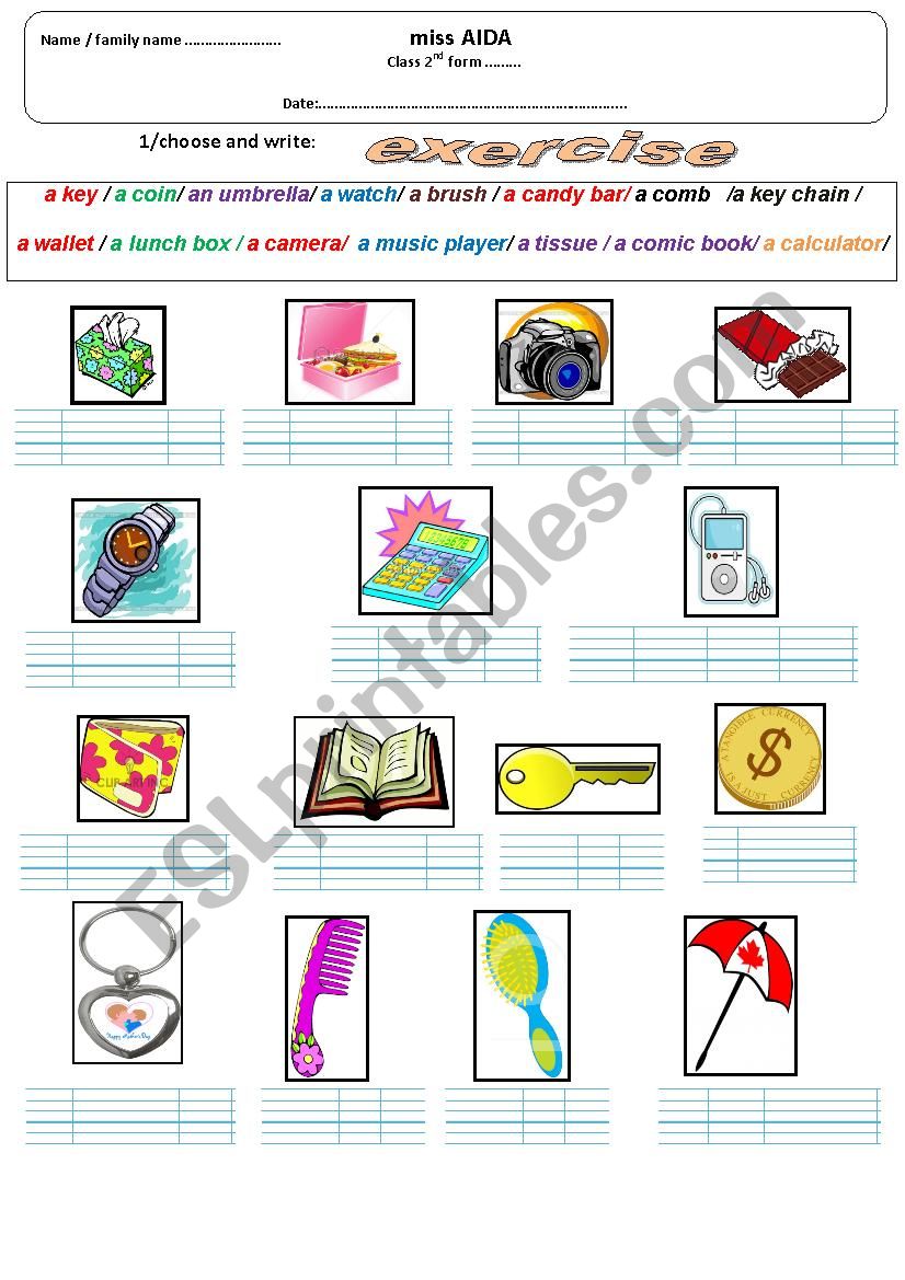 handwriting worksheet