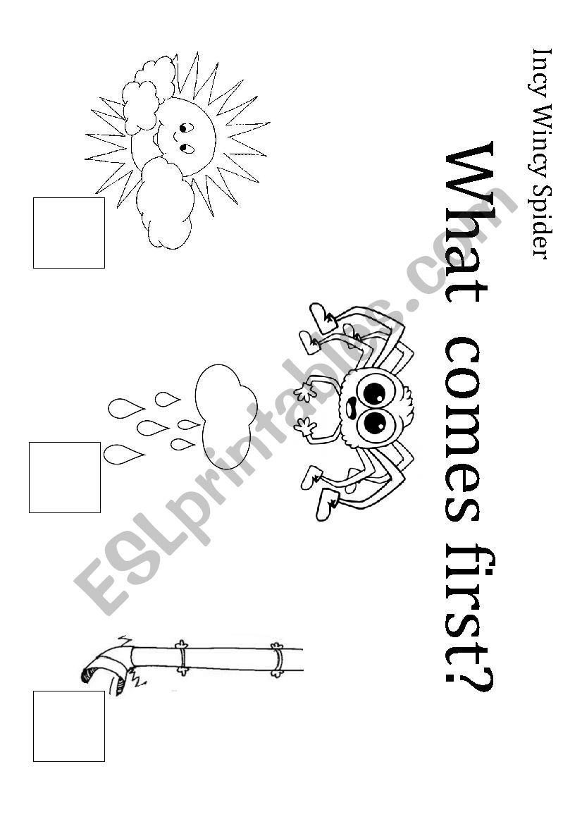 Incy Wincy Spider worksheet