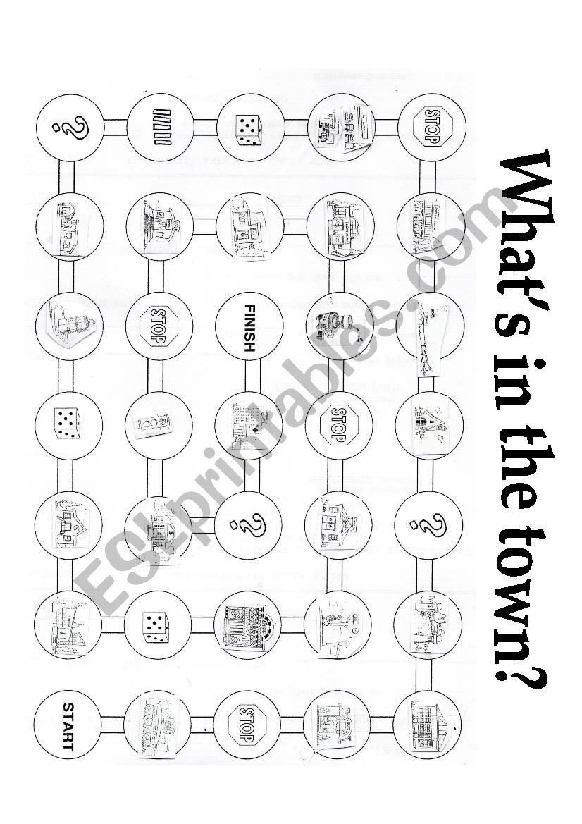 WhatÂ´s in the town? worksheet