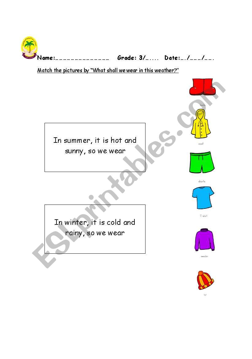 weather worksheet