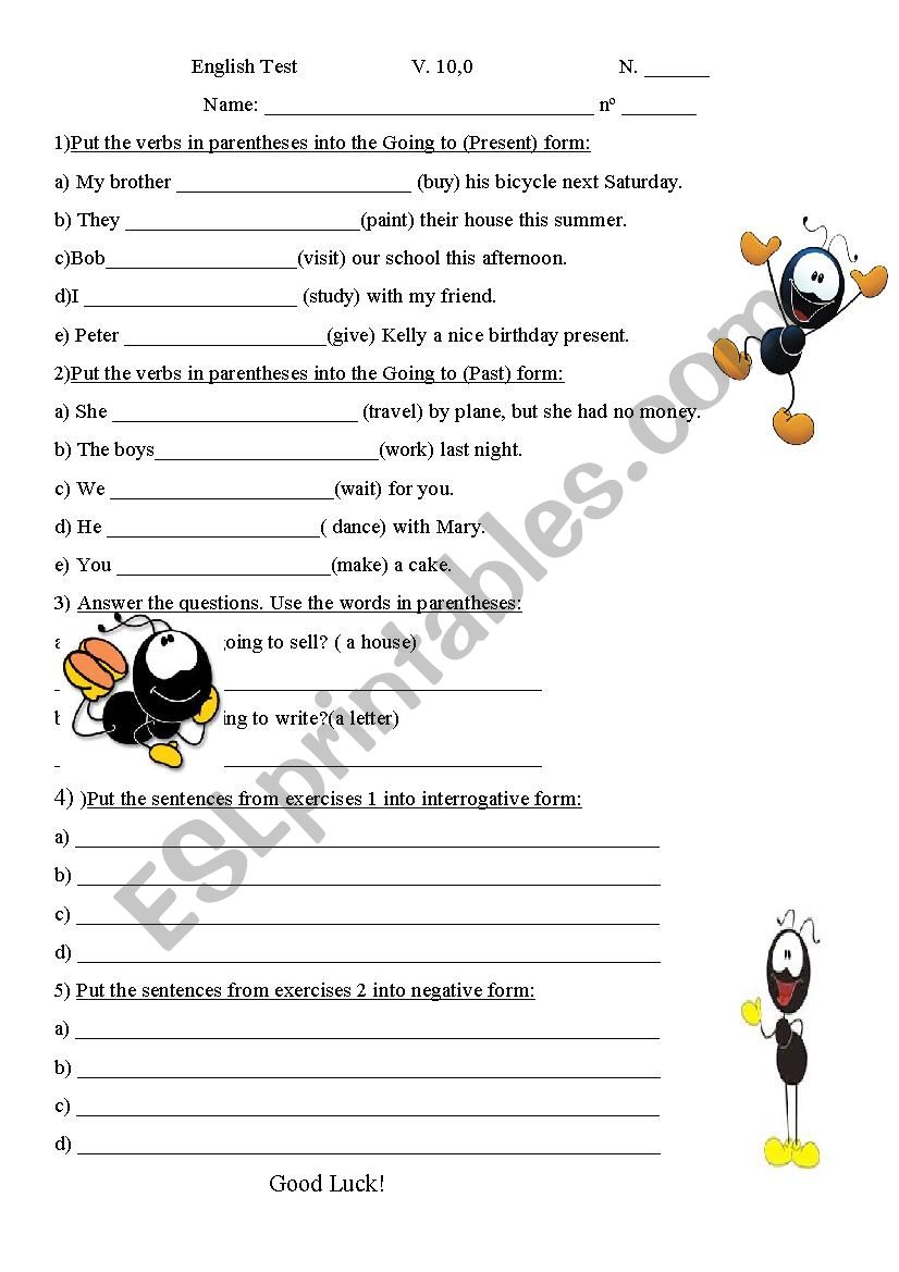 going to worksheet