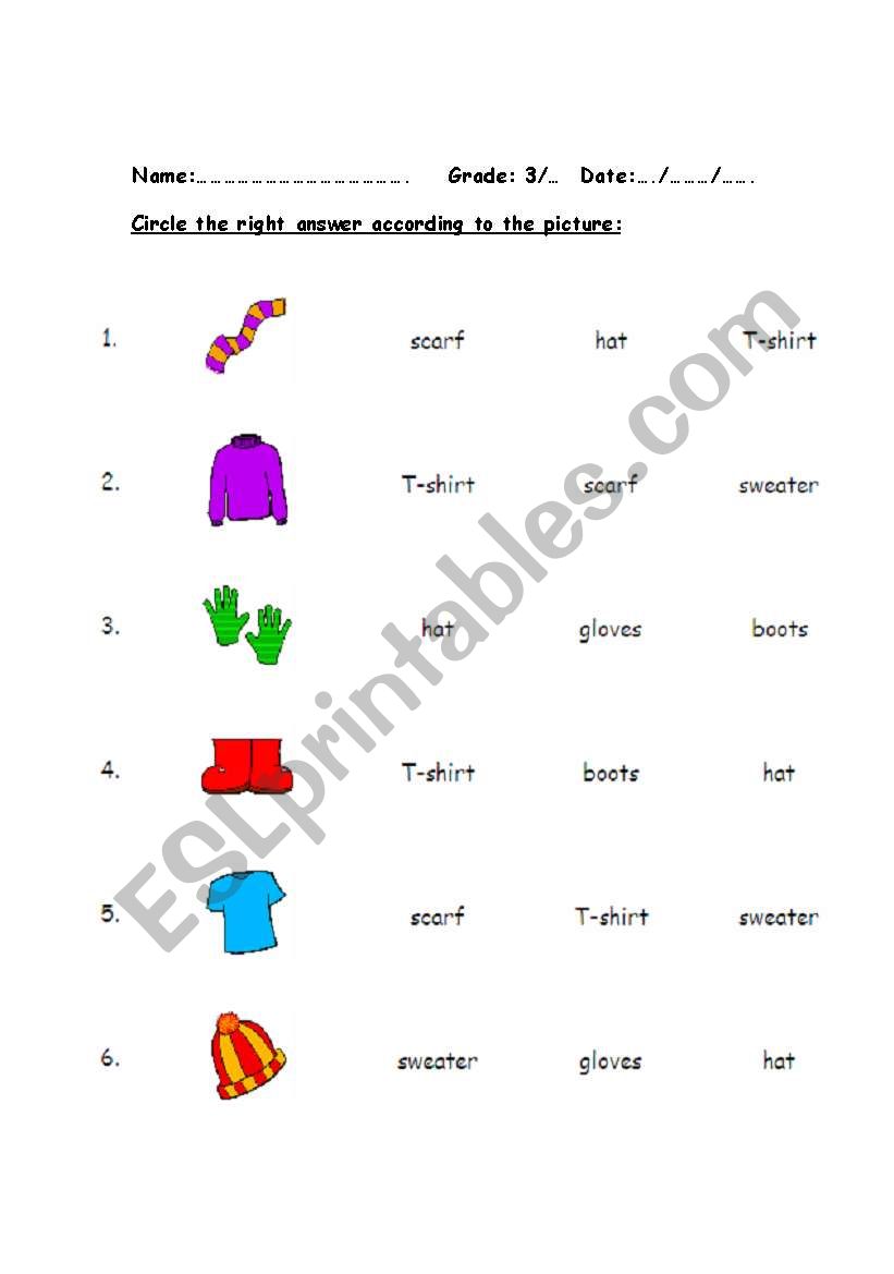 weather worksheet