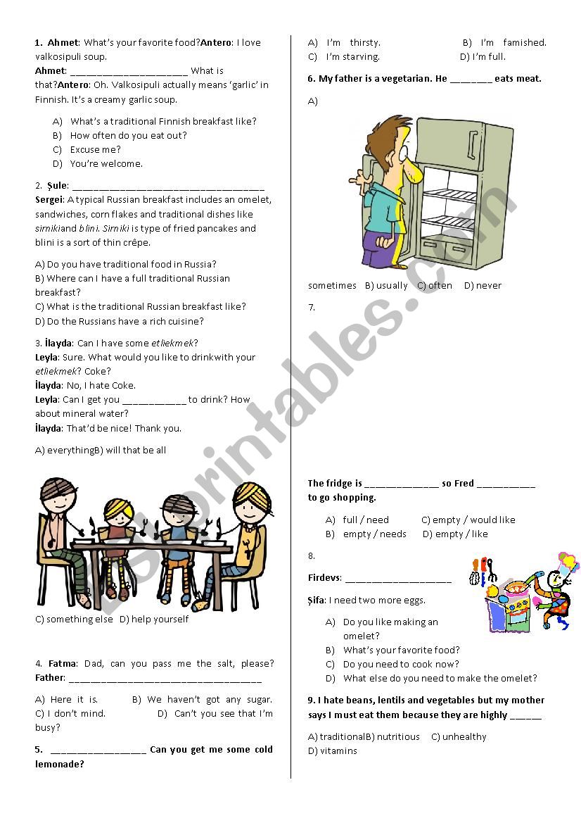 Elementary Progress Test worksheet