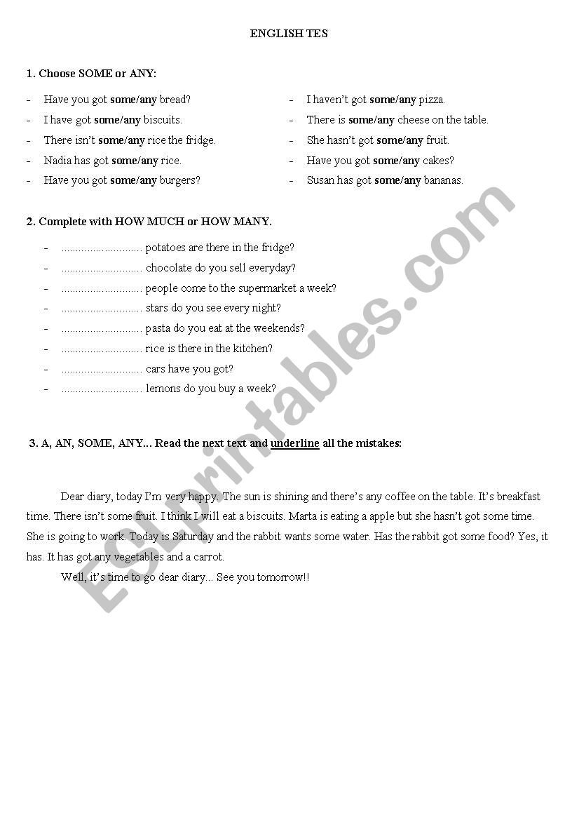 countable - uncountable nouns worksheet