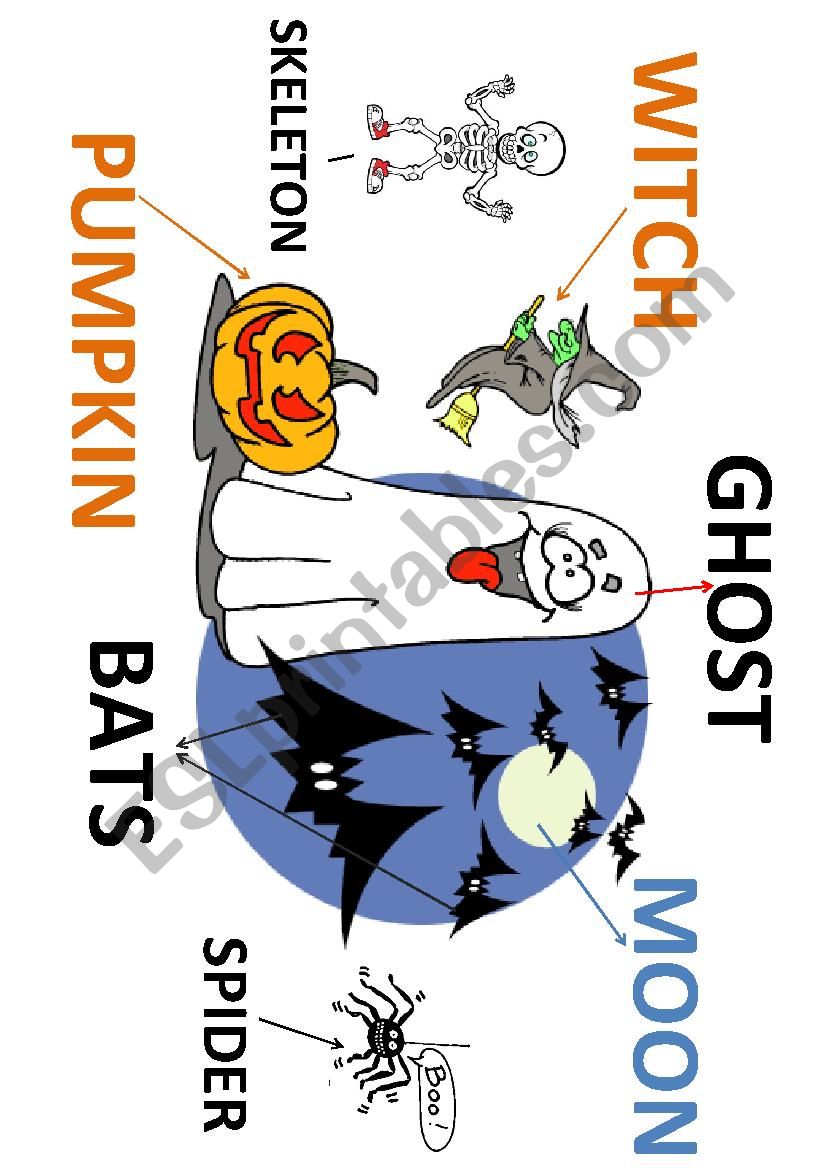 Halloween Vocabulary posters worksheet