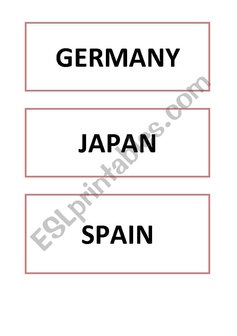 COUNRTY/NATIONALITY  worksheet