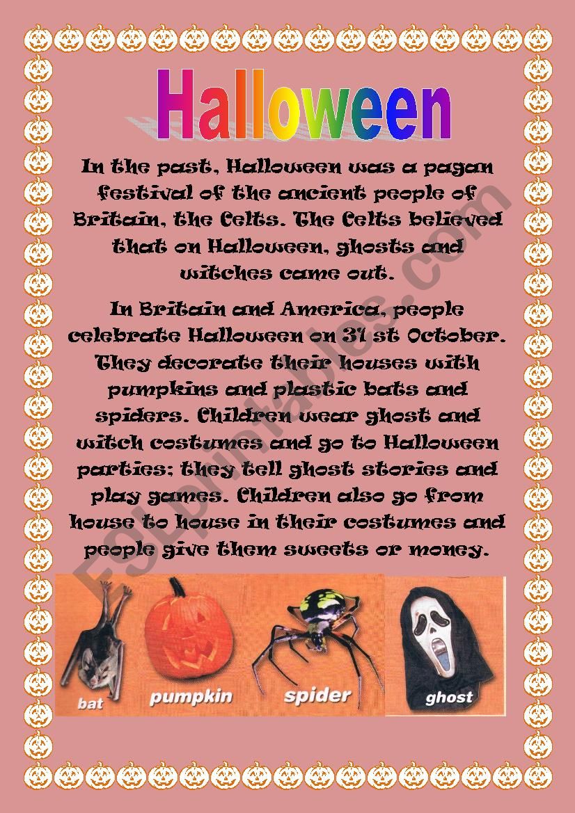 Halloween worksheet