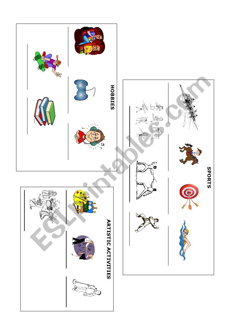 Activities worksheet