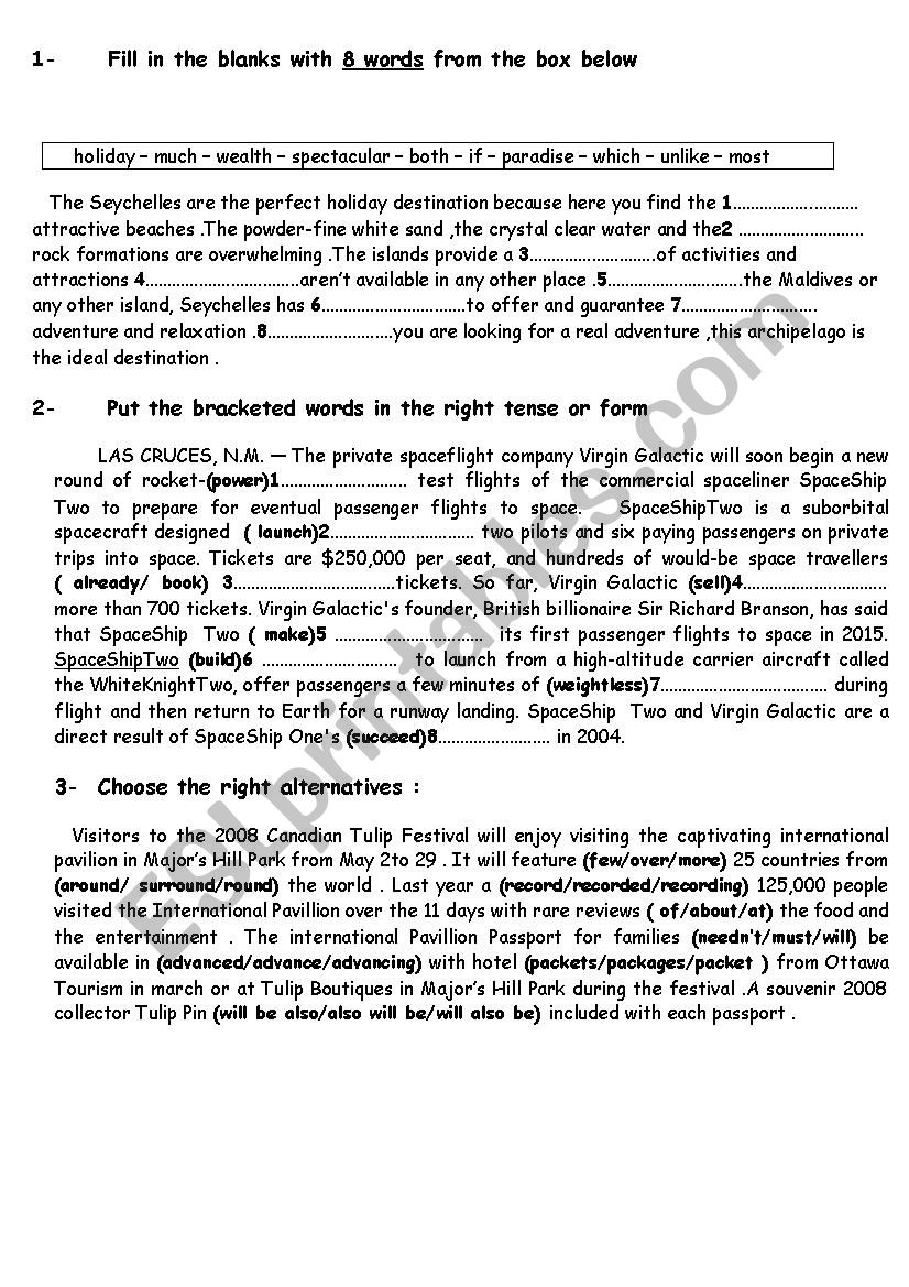 Mid- Term test N1 : Language  worksheet