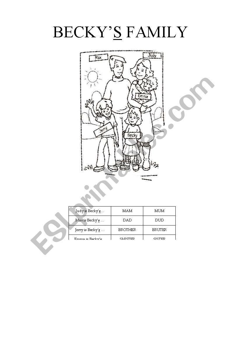 Family  worksheet