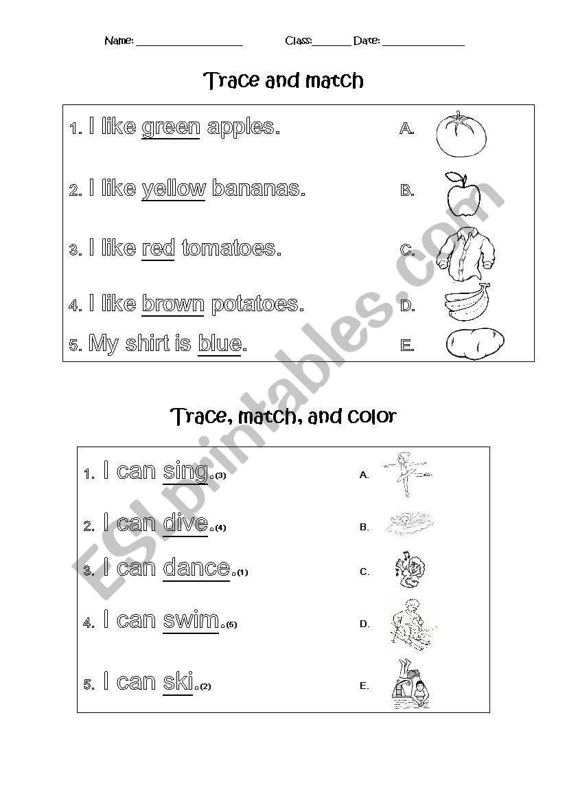 Colour Review worksheet