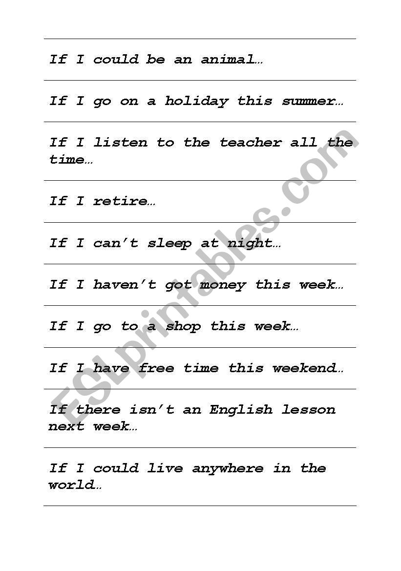 Conditionals II worksheet