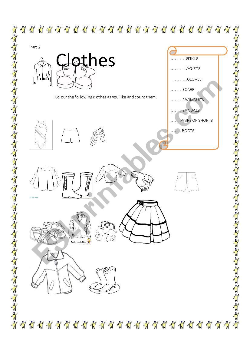 Clothes part 2 worksheet