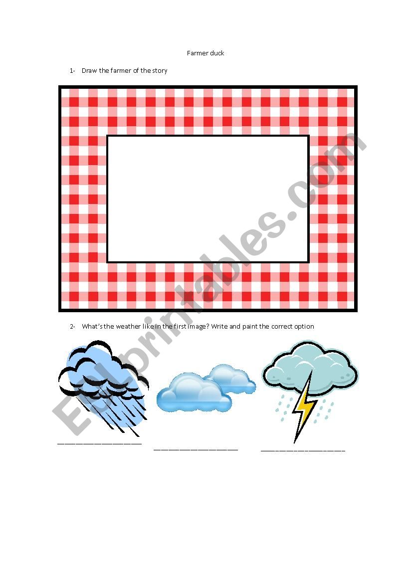 farmer duck worksheet