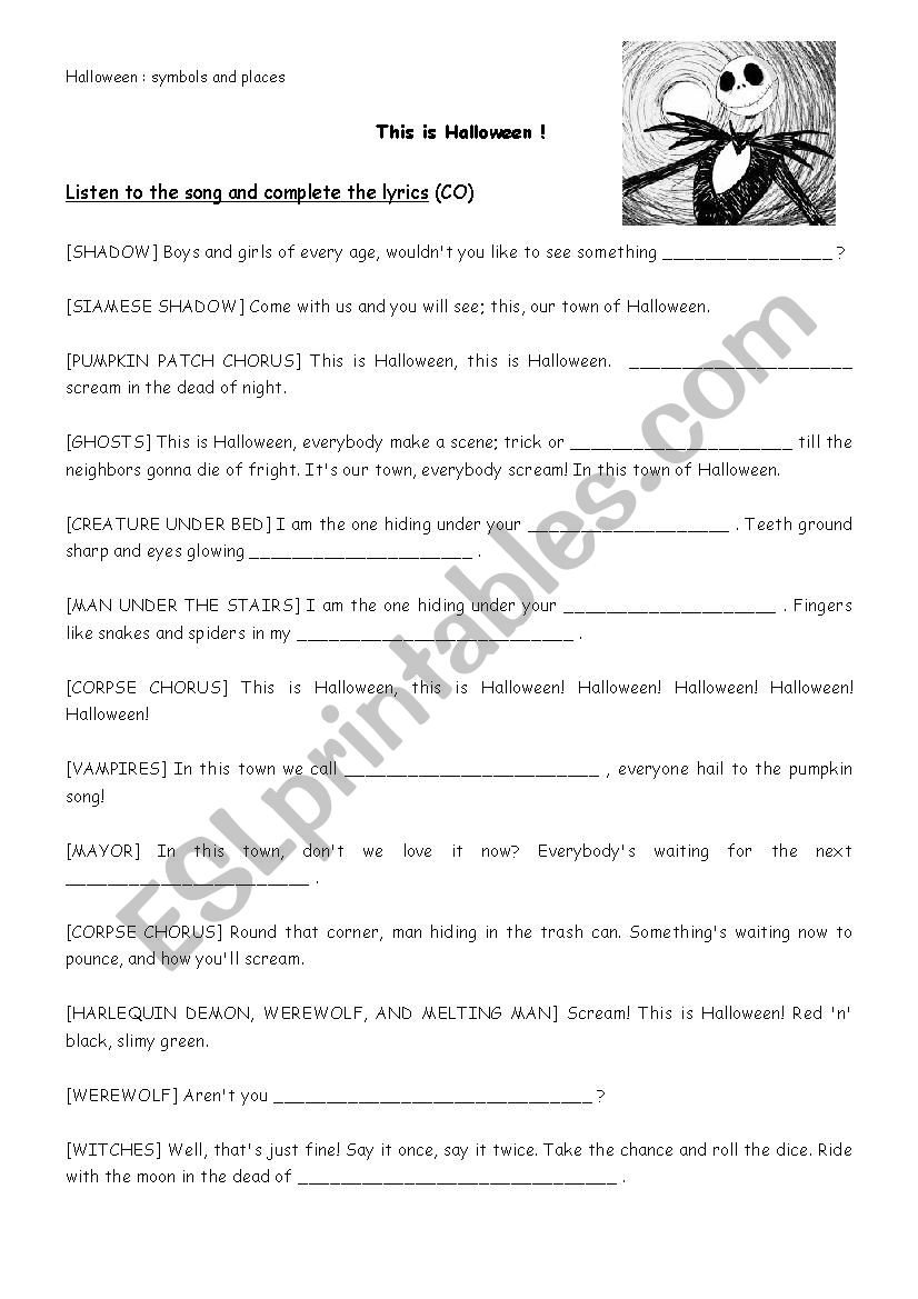 this is Halloween worksheet