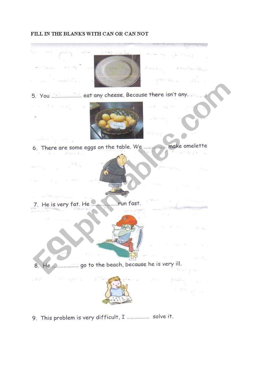 can-cannot worksheet