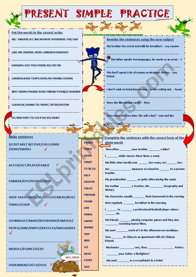 Present Simple Practice worksheet