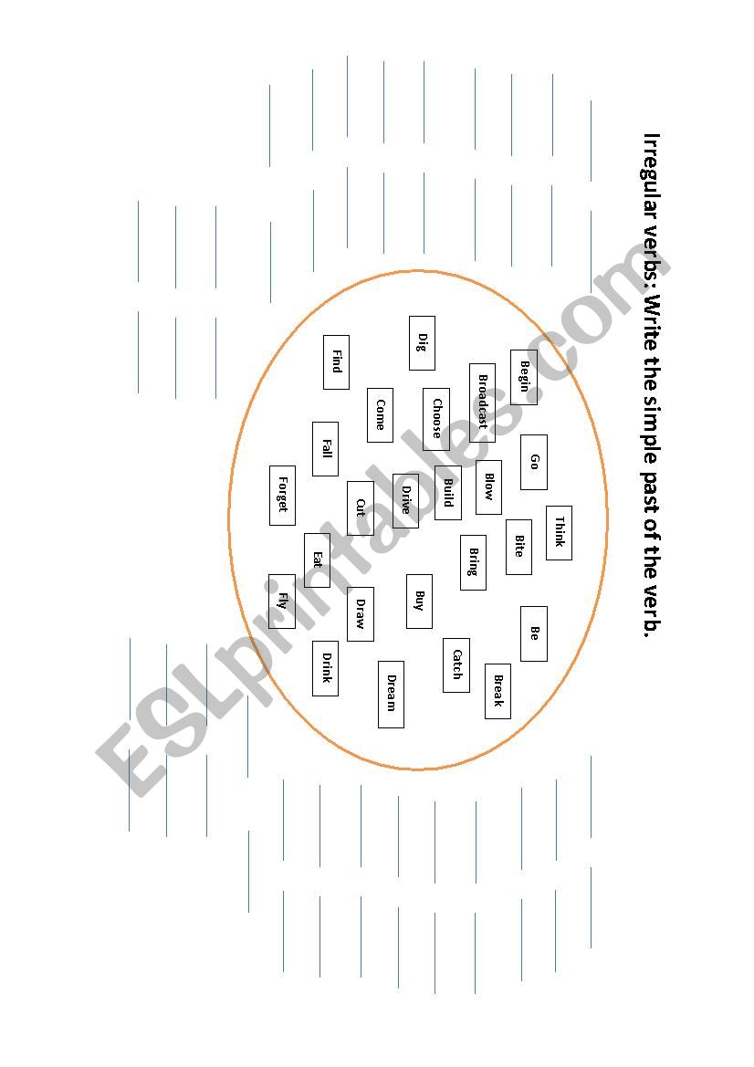 Irregular verbs worksheet