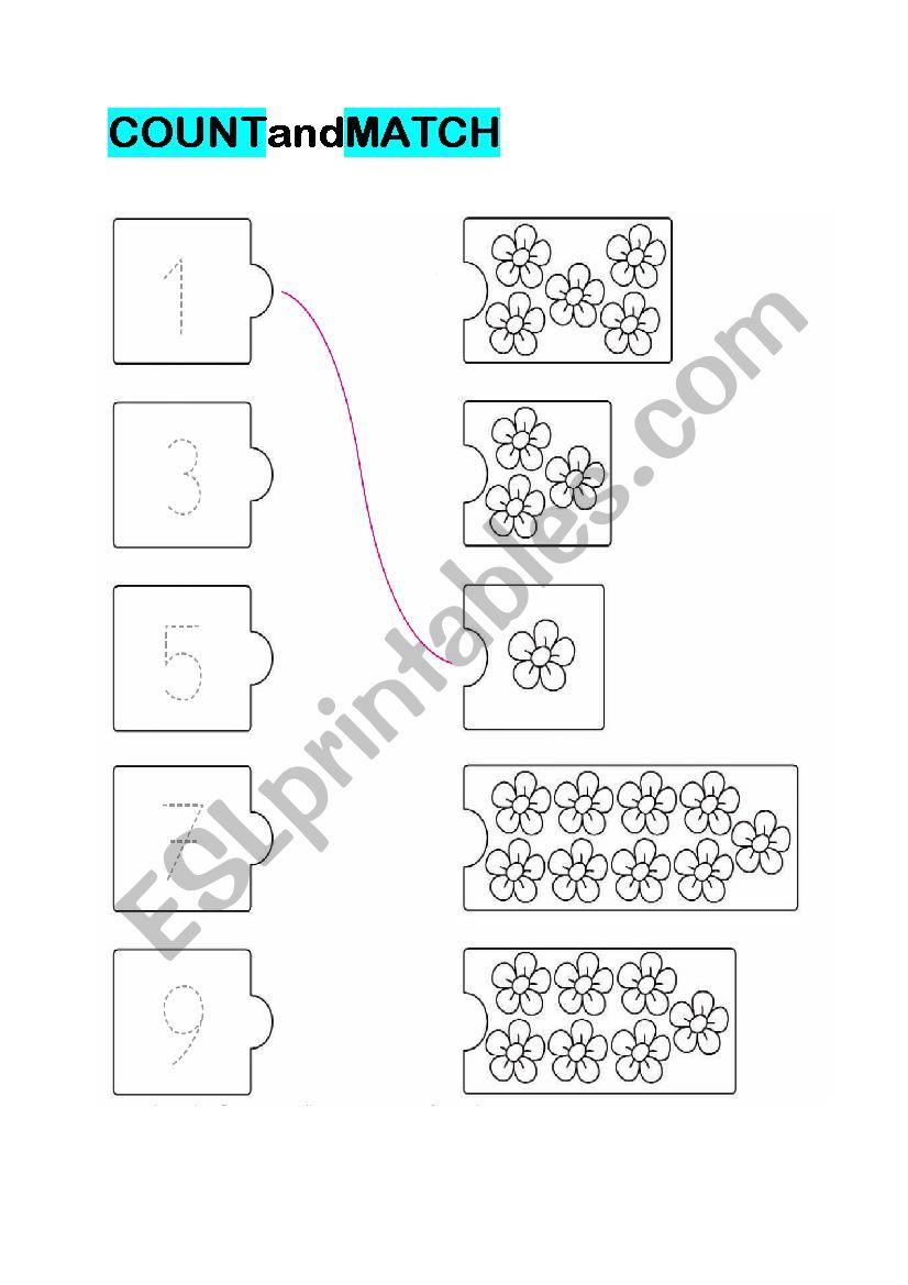 Count and Match worksheet