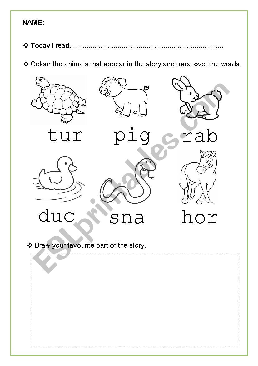 The Ugly Duckling worksheet