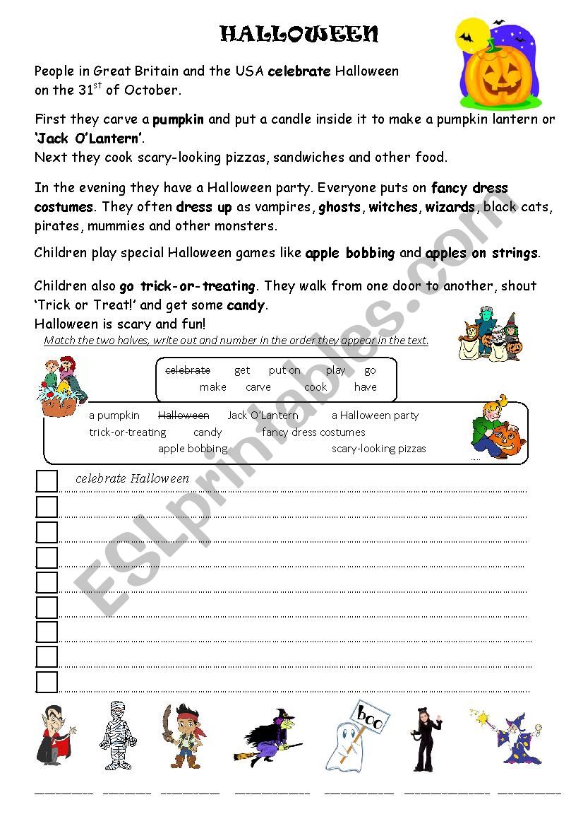 Halloween traditions for young learners