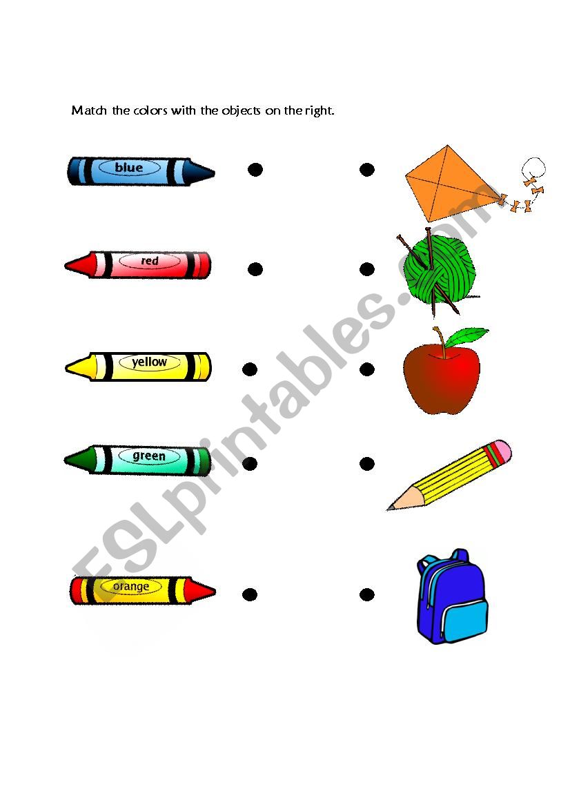 Colours worksheet