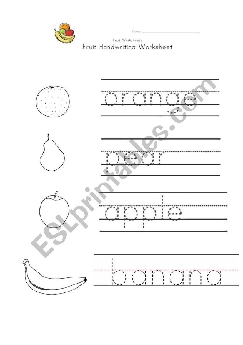 fruit worksheet