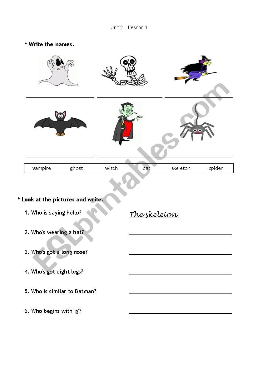 Halloween Worksheet worksheet