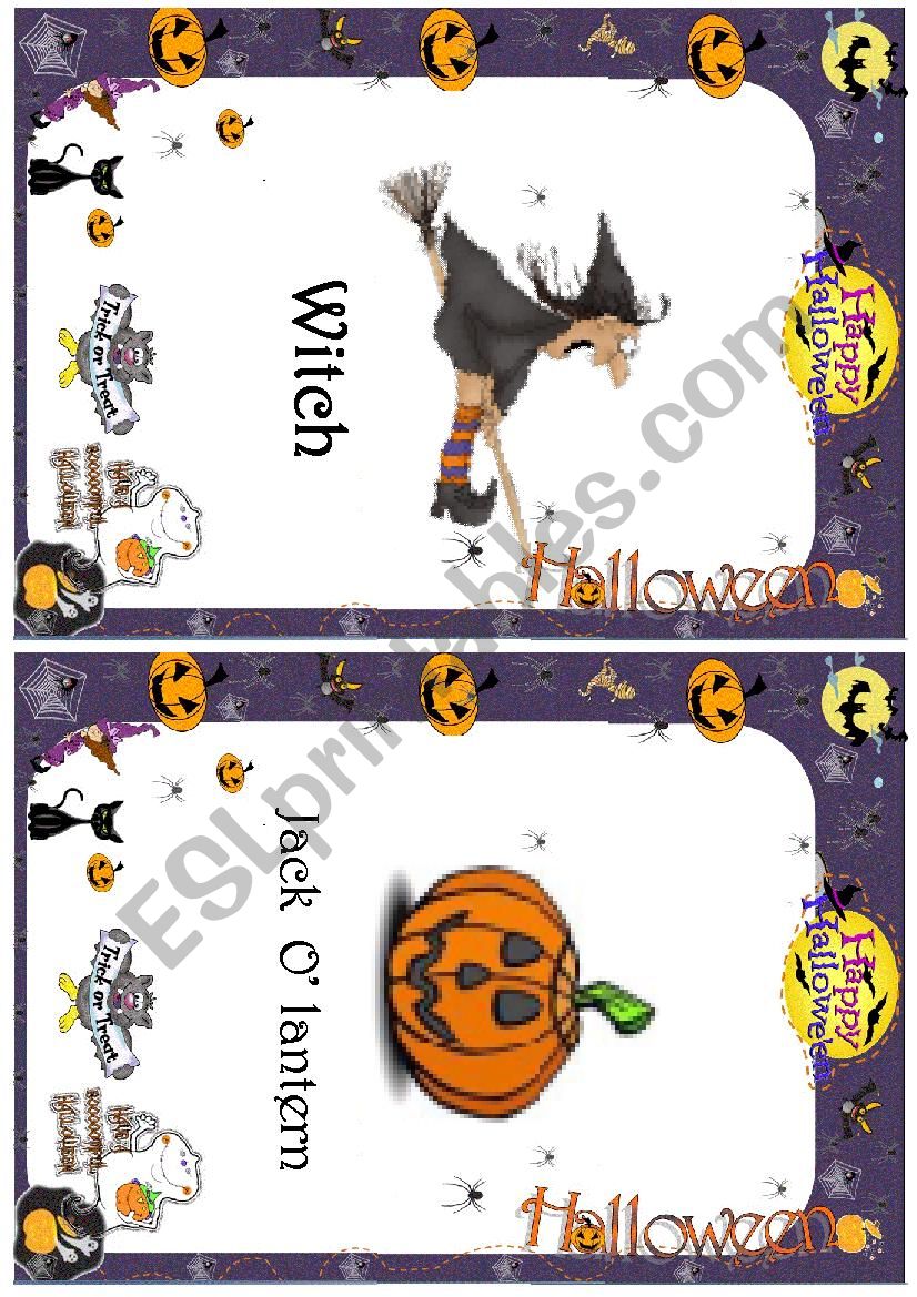 Halloween flashcarcards part1 of 2